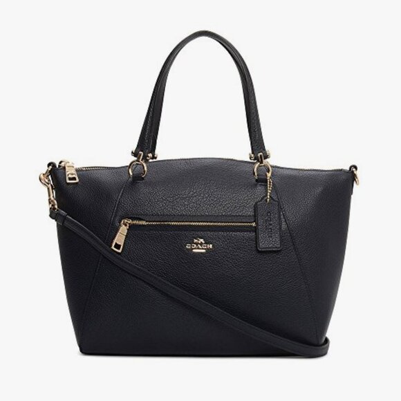 Coach Black Pebble Leather Prairie Satchel - Picture 1 of 9